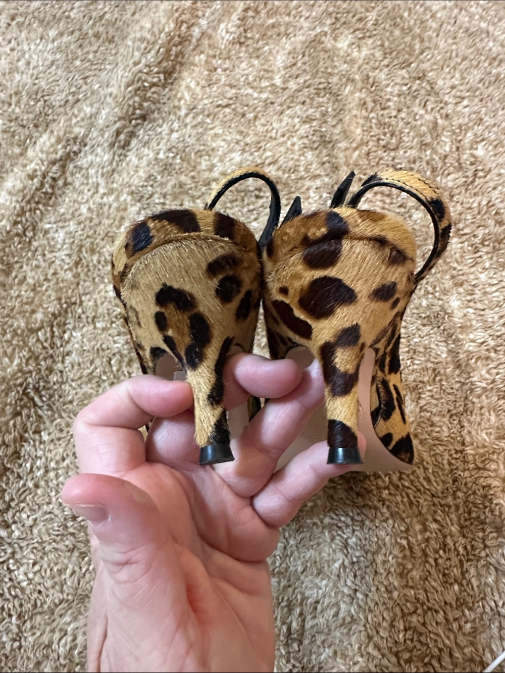J. Crew Leopard-Print Pointed Toe Slingback Flats - Tan/Black - Picture 9 of 10